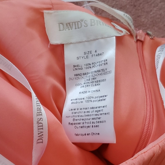 David's bridal bridesmaids dress size 4 worn once - Picture 6 of 6